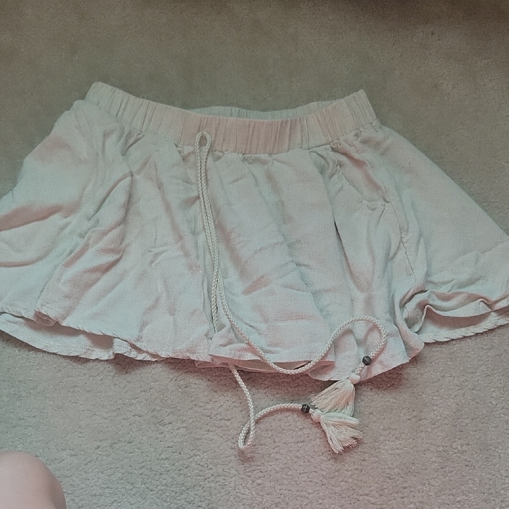 SHEIN Cream Skirt with Elastic Waist